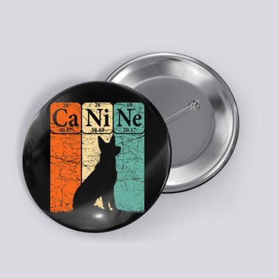 Canine Dog Periodic Table Elements Dog Lover Cynologist Button