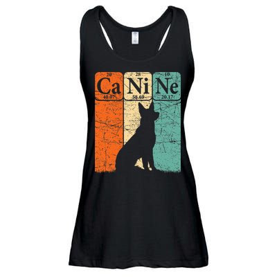 Canine Dog Periodic Table Elements Dog Lover Cynologist Ladies Essential Flowy Tank