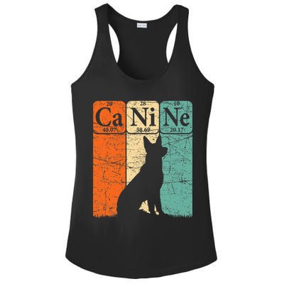 Canine Dog Periodic Table Elements Dog Lover Cynologist Ladies PosiCharge Competitor Racerback Tank
