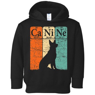 Canine Dog Periodic Table Elements Dog Lover Cynologist Toddler Hoodie