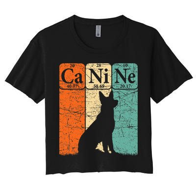 Canine Dog Periodic Table Elements Dog Lover Cynologist Crop Top