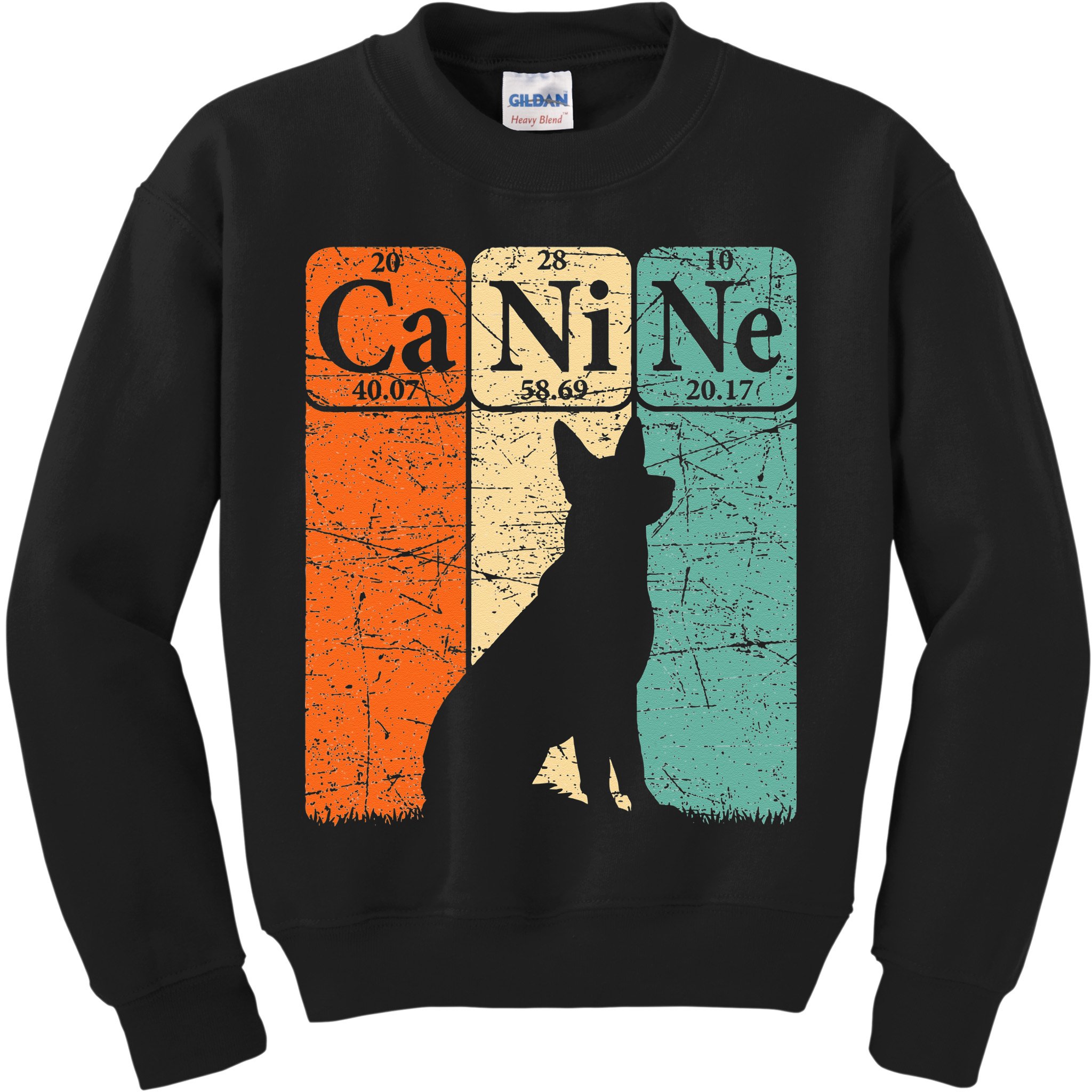 Canine Dog Periodic Table Elements Dog Lover Cynologist Kids Sweatshirt