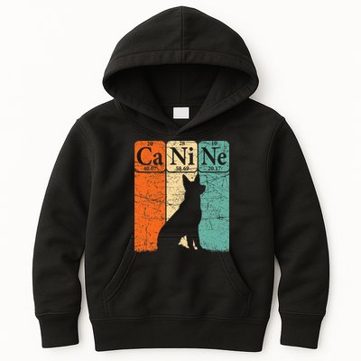 Canine Dog Periodic Table Elements Dog Lover Cynologist Kids Hoodie