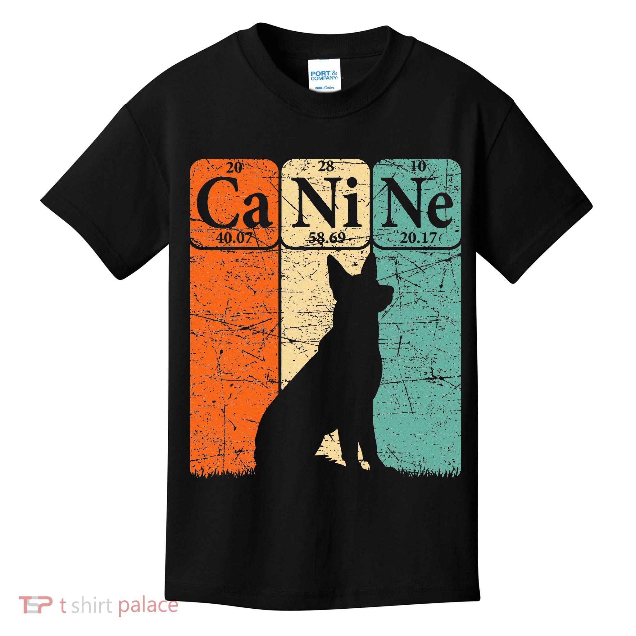 Canine Dog Periodic Table Elements Dog Lover Cynologist Kids T-Shirt
