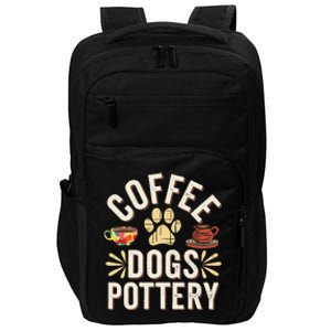 Coffee Dogs Pottery Ceramic Artist Impact Tech Backpack