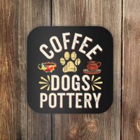 Coffee Dogs Pottery Ceramic Artist Coaster