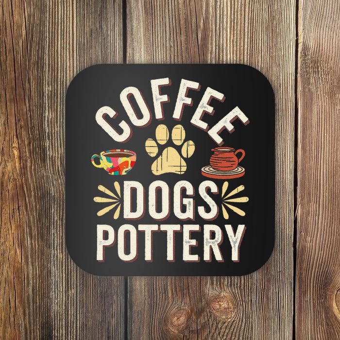 Coffee Dogs Pottery Ceramic Artist Coaster