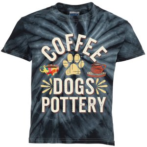 Coffee Dogs Pottery Ceramic Artist Kids Tie-Dye T-Shirt