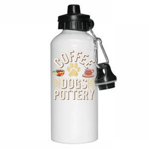 Coffee Dogs Pottery Ceramic Artist Aluminum Water Bottle