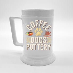 Coffee Dogs Pottery Ceramic Artist Beer Stein