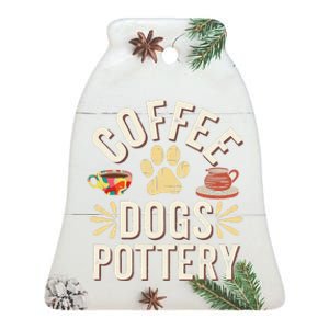 Coffee Dogs Pottery Ceramic Artist Ceramic Bell Ornament