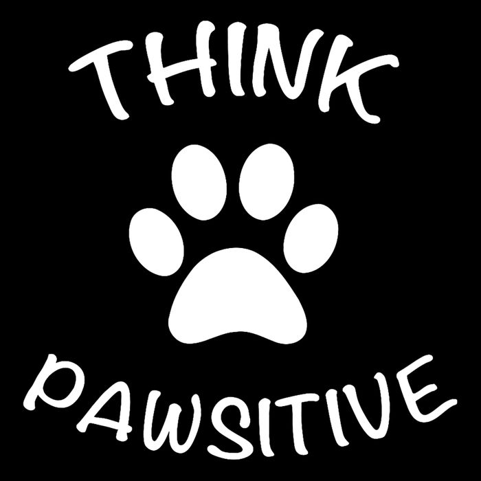 Cute Dog Pawprint Think Pawsitive Visor
