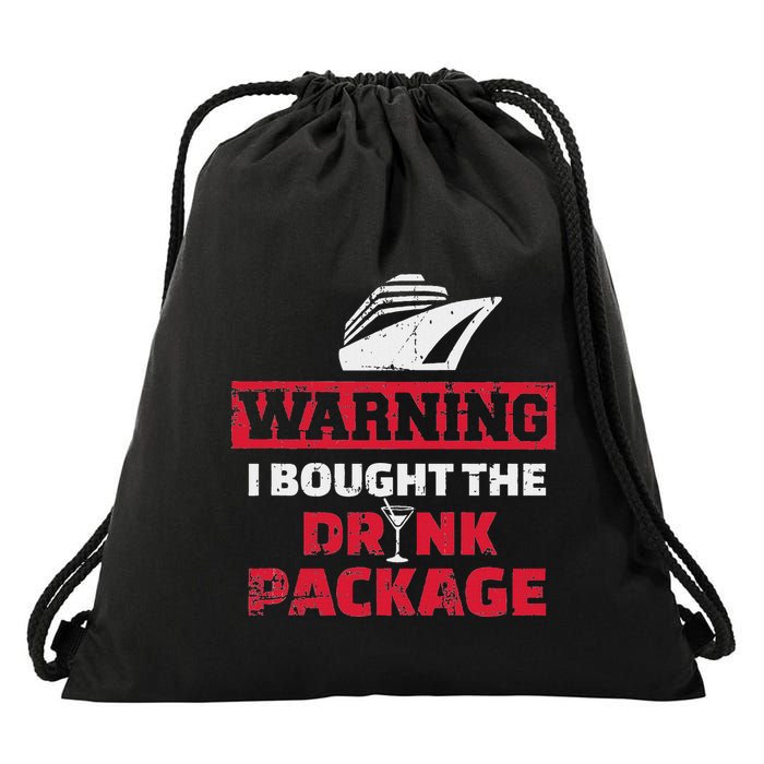 Cruise Drinking Package Drawstring Bag