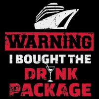 Cruise Drinking Package Drawstring Bag
