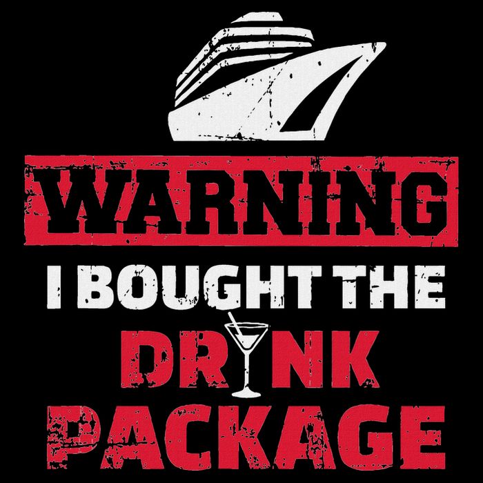 Cruise Drinking Package Drawstring Bag