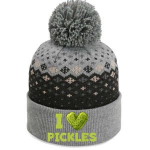 Cool Dill Pickle Cucumber Pickle Lover Gift The Baniff Cuffed Pom Beanie