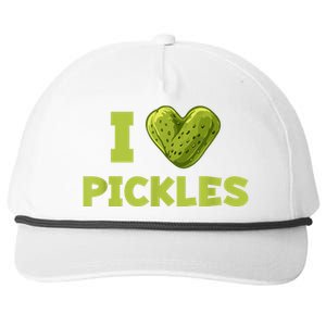 Cool Dill Pickle Cucumber Pickle Lover Gift Snapback Five-Panel Rope Hat