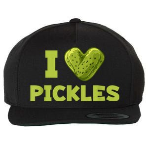 Cool Dill Pickle Cucumber Pickle Lover Gift Wool Snapback Cap