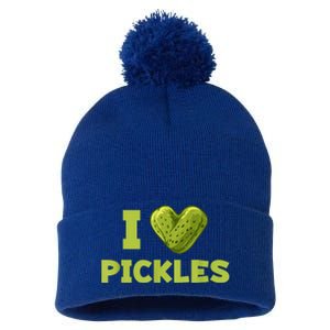 Cool Dill Pickle Cucumber Pickle Lover Gift Pom Pom 12in Knit Beanie