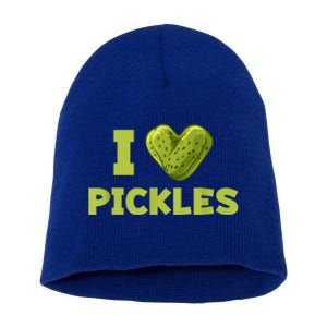 Cool Dill Pickle Cucumber Pickle Lover Gift Short Acrylic Beanie