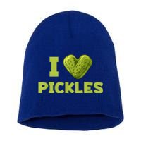 Cool Dill Pickle Cucumber Pickle Lover Gift Short Acrylic Beanie