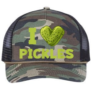 Cool Dill Pickle Cucumber Pickle Lover Gift Retro Rope Trucker Hat Cap