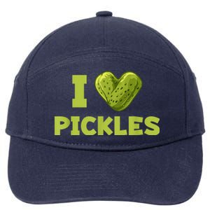 Cool Dill Pickle Cucumber Pickle Lover Gift 7-Panel Snapback Hat