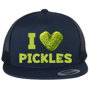 Cool Dill Pickle Cucumber Pickle Lover Gift Flat Bill Trucker Hat