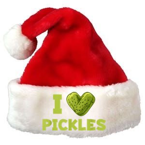 Cool Dill Pickle Cucumber Pickle Lover Gift Premium Christmas Santa Hat