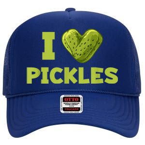 Cool Dill Pickle Cucumber Pickle Lover Gift High Crown Mesh Back Trucker Hat