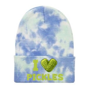 Cool Dill Pickle Cucumber Pickle Lover Gift Tie Dye 12in Knit Beanie