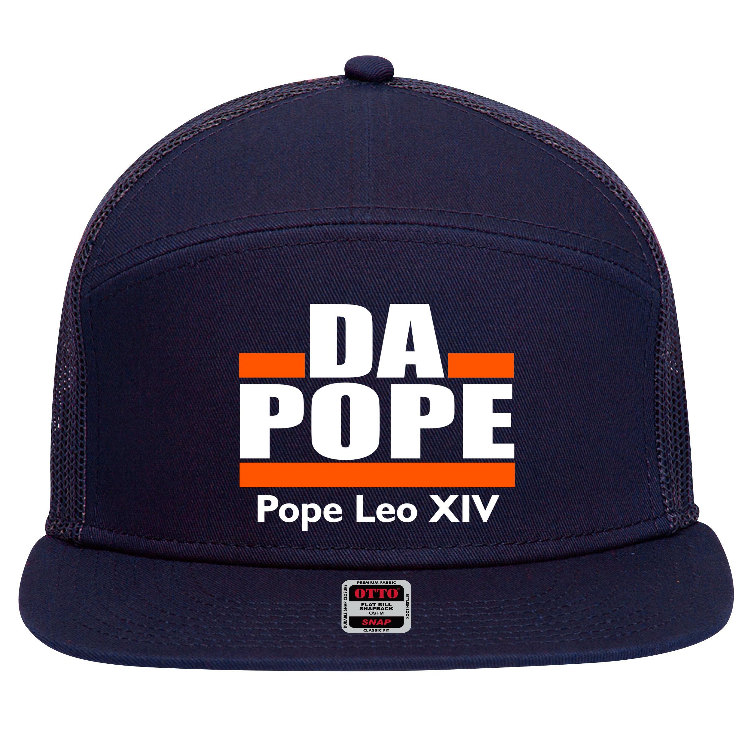Chicago Da Pope Leo XIV Cardinal Robert Prevost 7 Panel Mesh Trucker Snapback Hat
