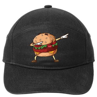 Cheeseburger Dab Pose Dabbing Dance National Burger Day Pun Meaningful Gift 7-Panel Snapback Hat