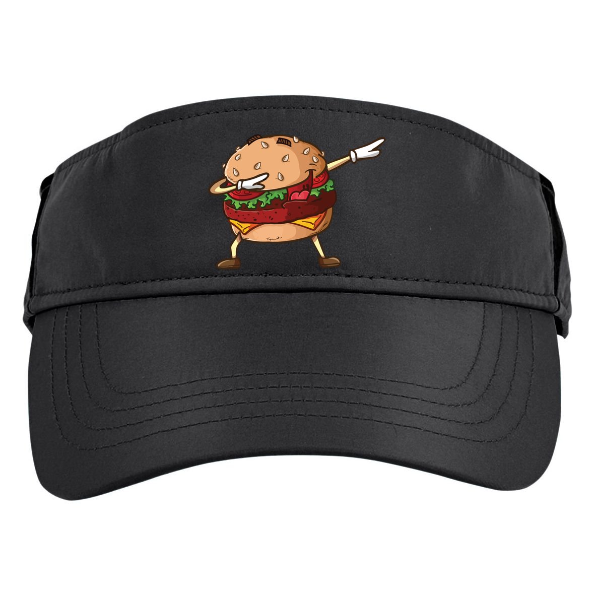 Cheeseburger Dab Pose Dabbing Dance National Burger Day Pun Meaningful Gift Adult Drive Performance Visor