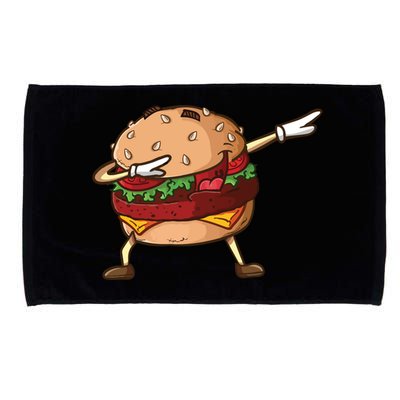 Cheeseburger Dab Pose Dabbing Dance National Burger Day Pun Meaningful Gift Microfiber Hand Towel