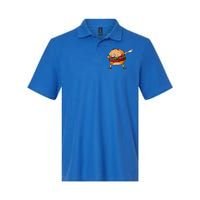 Cheeseburger Dab Pose Dabbing Dance National Burger Day Pun Meaningful Gift Softstyle Adult Sport Polo