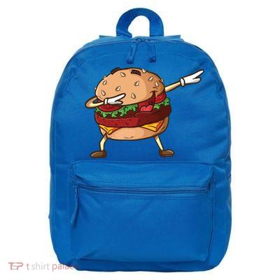 Cheeseburger Dab Pose Dabbing Dance National Burger Day Pun Meaningful Gift 16 in Basic Backpack