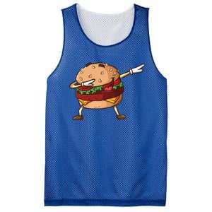 Cheeseburger Dab Pose Dabbing Dance National Burger Day Pun Meaningful Gift Mesh Reversible Basketball Jersey Tank