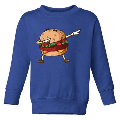 Cheeseburger Dab Pose Dabbing Dance National Burger Day Pun Meaningful Gift Toddler Sweatshirt