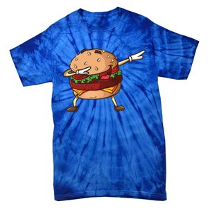 Cheeseburger Dab Pose Dabbing Dance National Burger Day Pun Meaningful Gift Tie-Dye T-Shirt