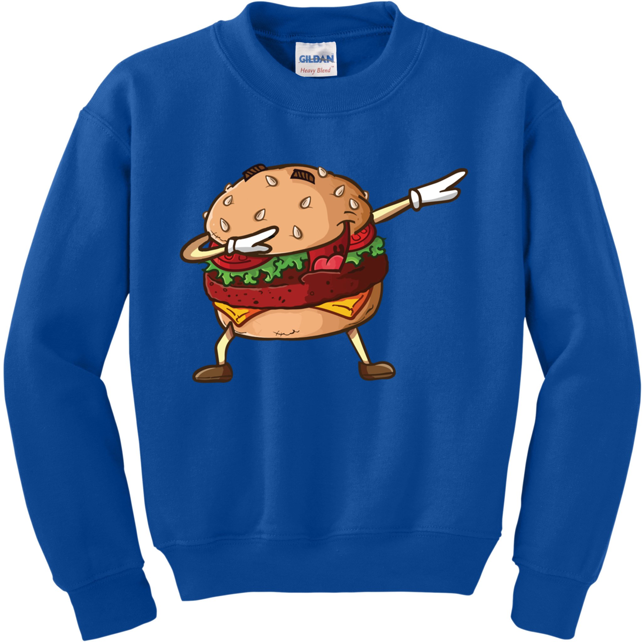Cheeseburger Dab Pose Dabbing Dance National Burger Day Pun Meaningful Gift Kids Sweatshirt