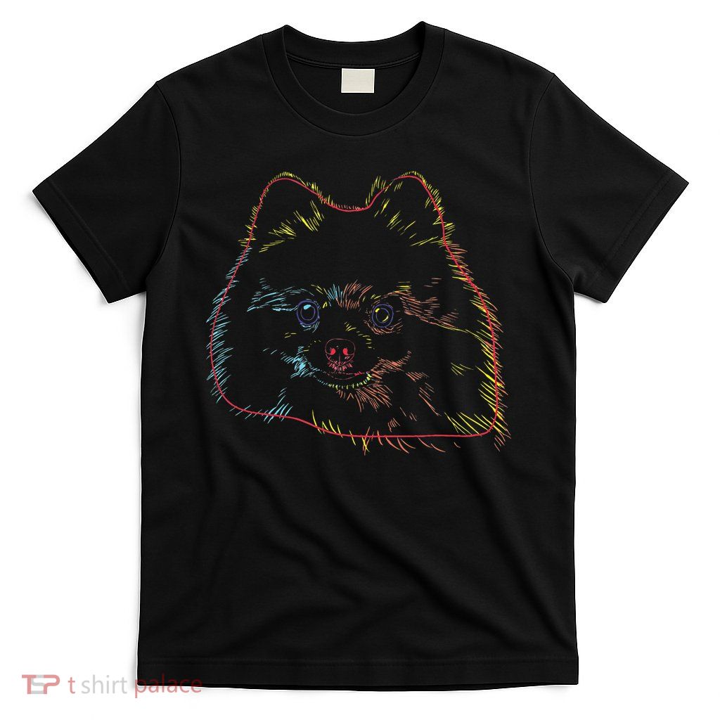 Colourful Dog Pomeranian T-Shirt