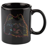 Colourful Dog Pomeranian 11oz C Handle Ceramic Mug