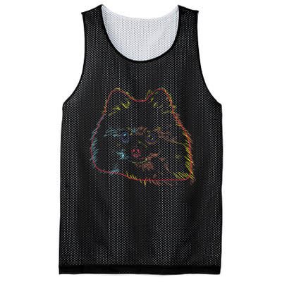Colourful Dog Pomeranian Mesh Reversible Basketball Jersey Tank