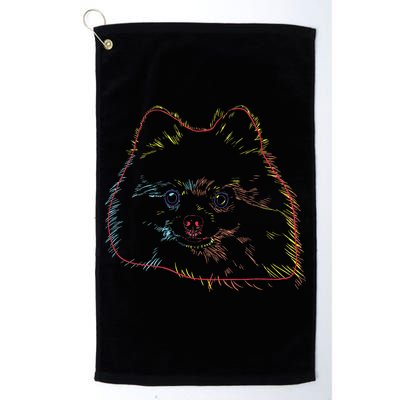 Colourful Dog Pomeranian Golf Towel