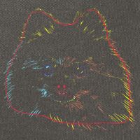 Colourful Dog Pomeranian Cotton Canvas Backpack