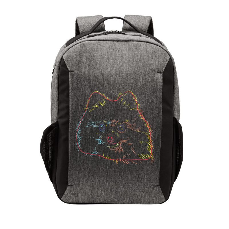 Colourful Dog Pomeranian Vector Backpack