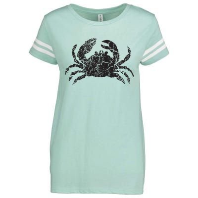 Crab Distressed Print Vintage Crab Enza Ladies Jersey Football T-Shirt