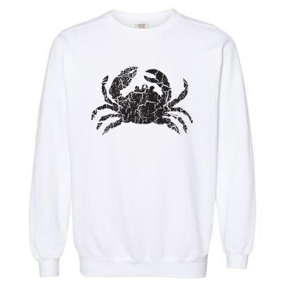 Crab Distressed Print Vintage Crab Garment-Dyed Sweatshirt