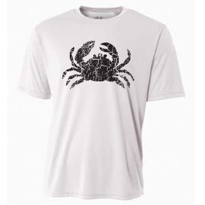 Crab Distressed Print Vintage Crab Cooling Performance Crew T-Shirt